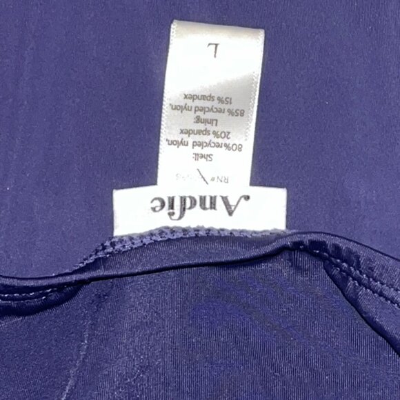 Andie The Tulum One Piece in Flat Navy Size Large - Picture 5 of 6
